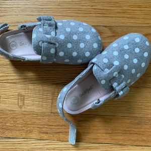 Cat and Jack slip on loafers - grey polka dot- size 9 toddler.